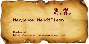 Marjanov Napóleon névjegykártya